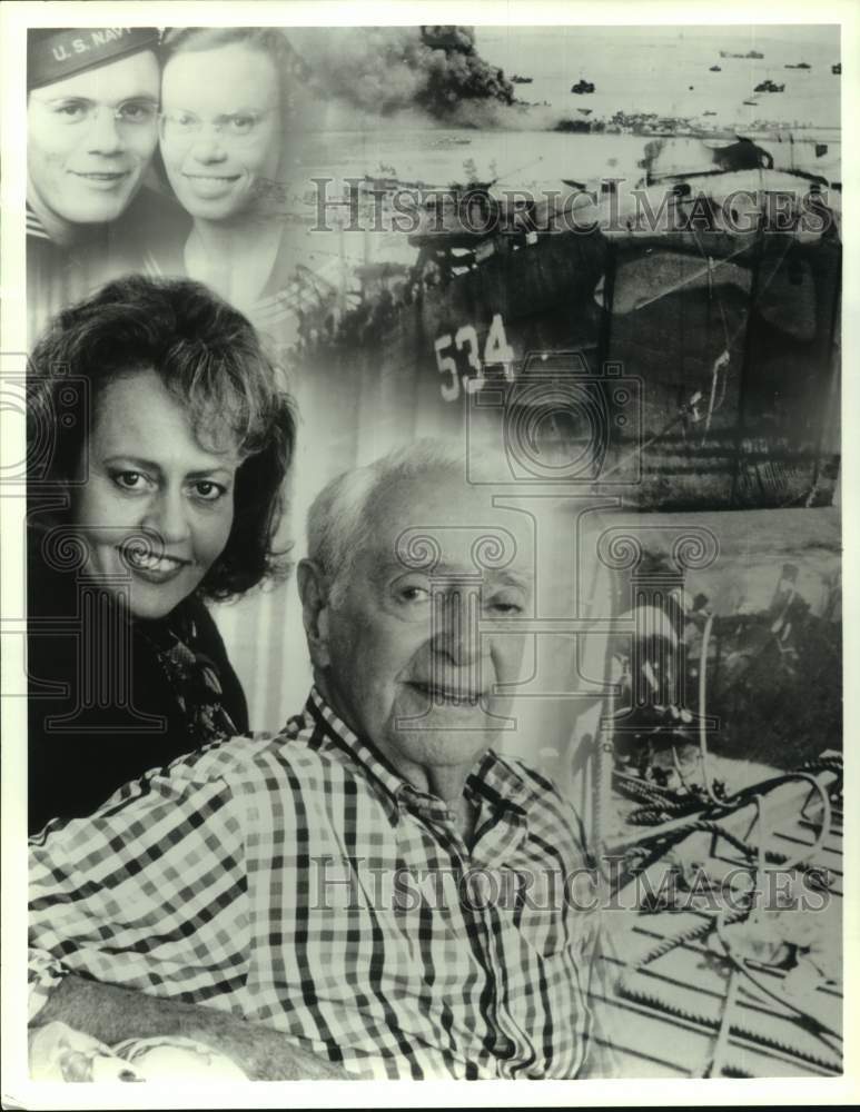 Press Photo Howard K. Smith & Linda Alvers Host History Channel Program