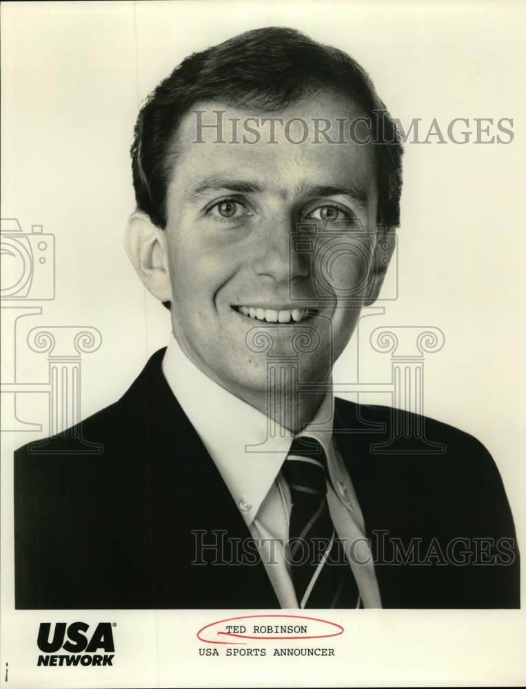 Press Photo USA Network Sports Announcer Ted Robinson - sap55548- Historic Images