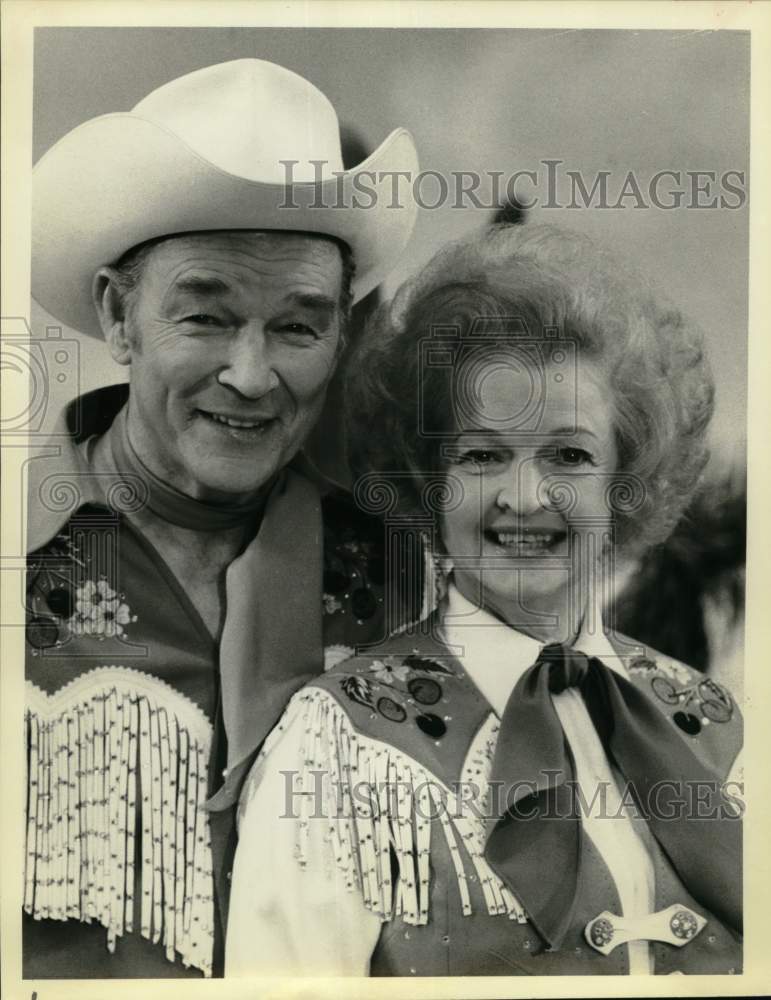 1981 Press Photo Hosts of Nashville Palace TV show, Roy Rogers and Dale Evans- Historic Images