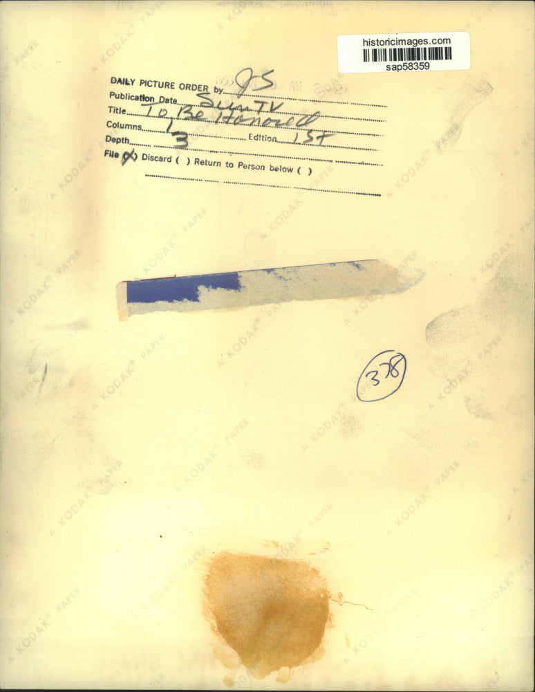 1953 Press Photo Portrait of Bald Man in Suit & Tie - sap58359