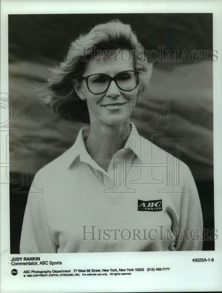 1990 Press Photo ABC Sports Commentator Judy Rankin - sap59593- Historic Images