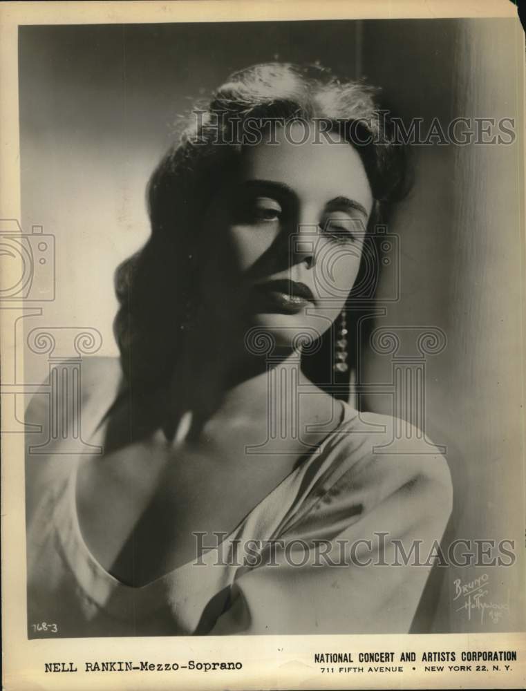 1958 Press Photo Soprano singer Nell Rankin - sap60507- Historic Images