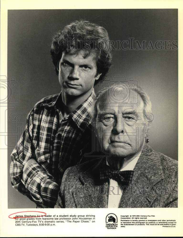 1978 Press Photo James Stephens and John Houseman in &quot;The Paper Chase&quot;- Historic Images