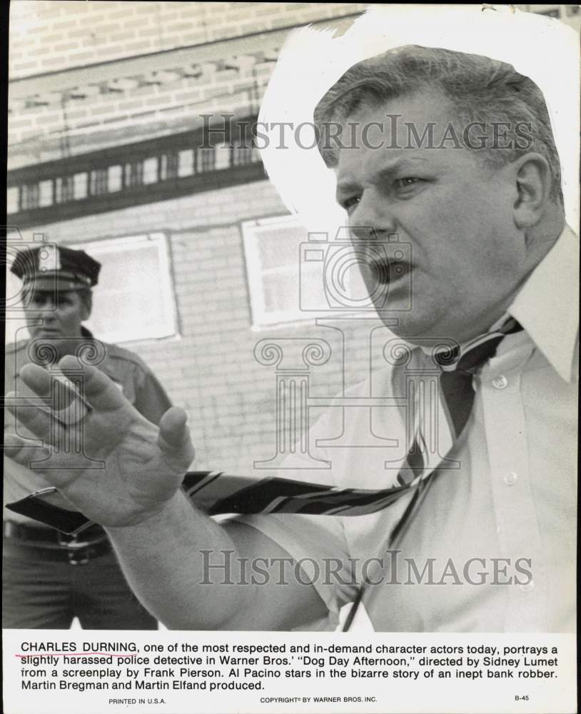 Press Photo Actor Charles Durning in &quot;Dog Day Afternoon&quot; - sap65981- Historic Images