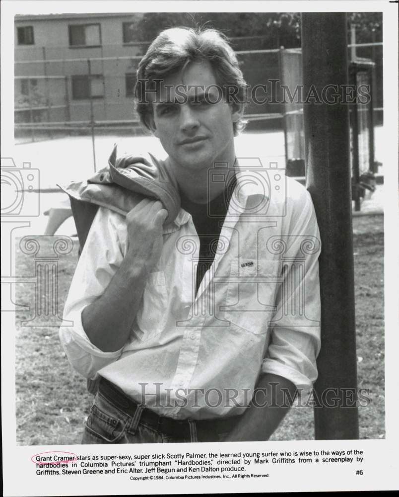 1984 Press Photo Actor Grant Cramer Starring in "Hardbodies" Movie - sap68319