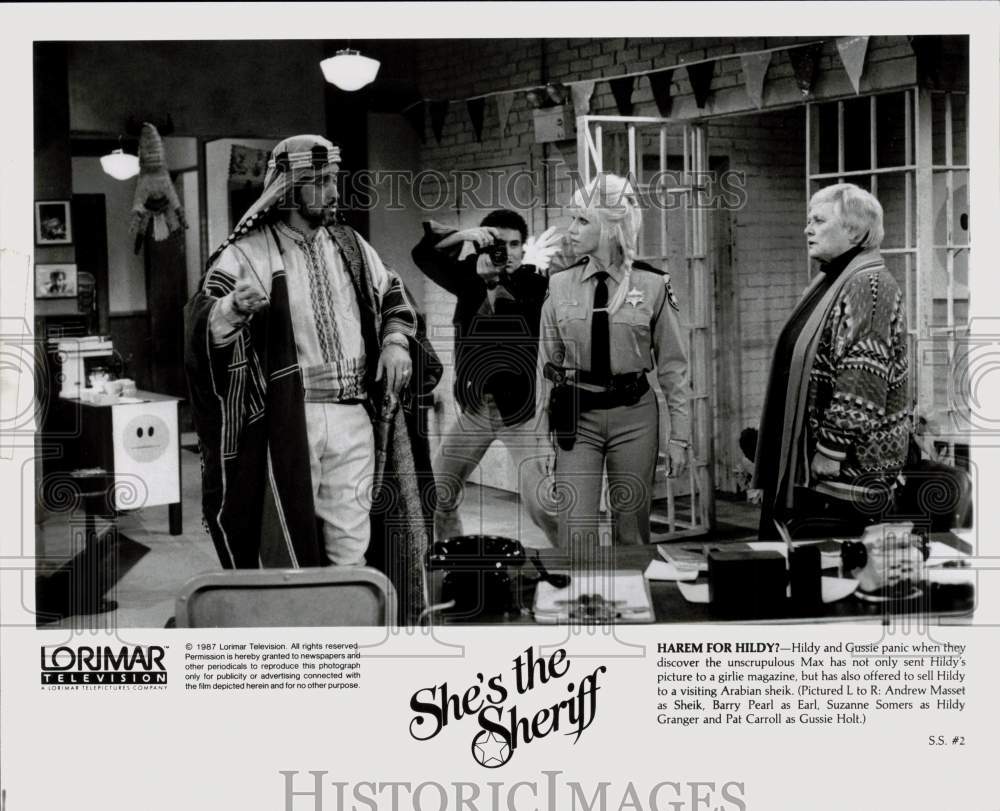 1987 Press Photo Cast members of "She's The Sheriff" - sap70452