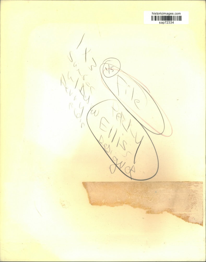 Press Photo Fashion Designer Perry Ellis Poses on Bleachers - sap72334