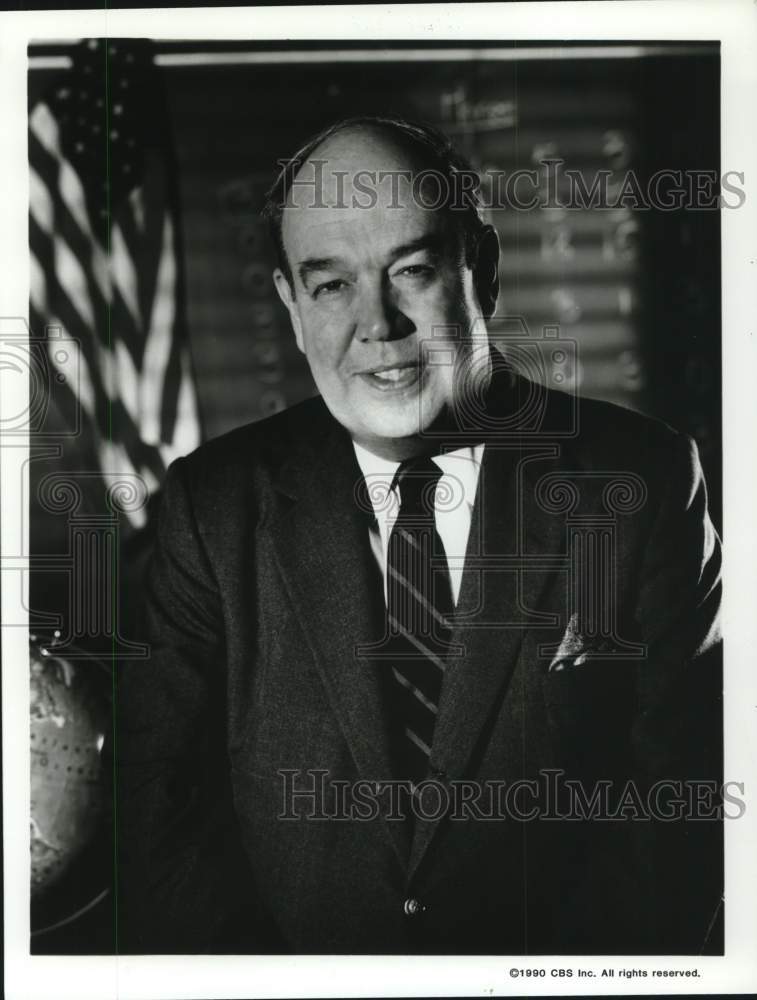 1990 Press Photo CBS News Correspondent Charles Kuralt - sap75057- Historic Images