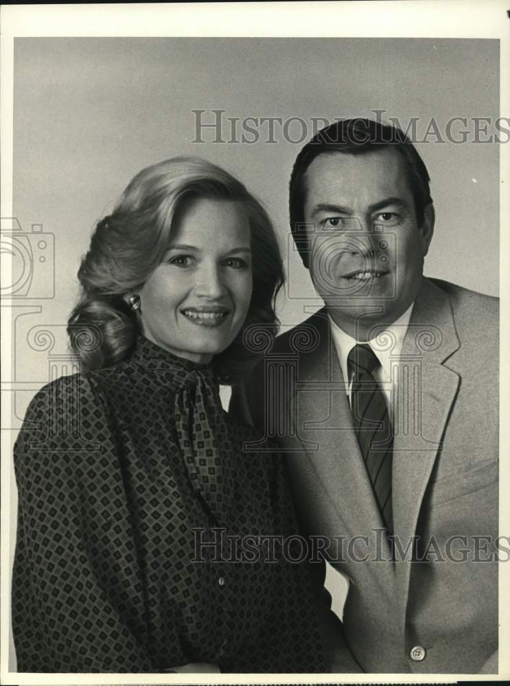 1982 Press Photo Bill Kurtis, Diane Sawyer of "CBS Morning News" - sap75067- Historic Images