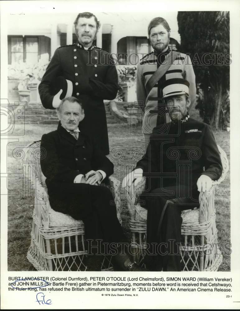 1979 Press Photo "Zulu Dawn" Movie Cast Members - sap75304- Historic Images