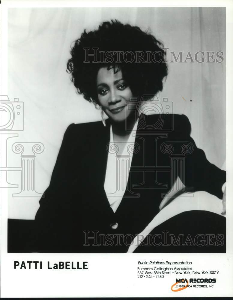 1989 Press Photo Singer Patti LaBelle - sap75357- Historic Images