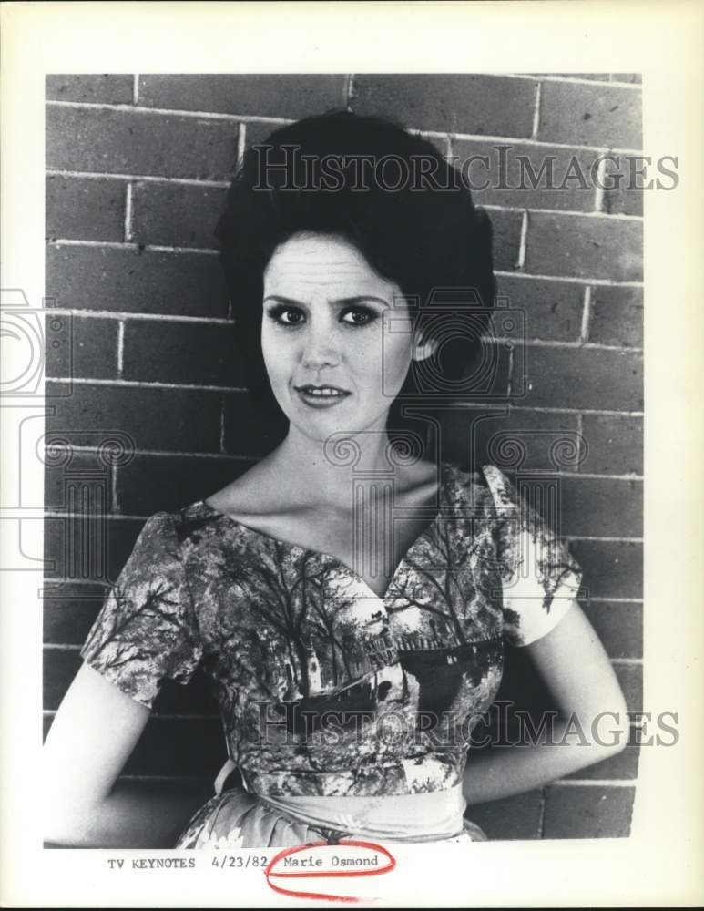 1982 Press Photo Marie Osmond - sap75603- Historic Images