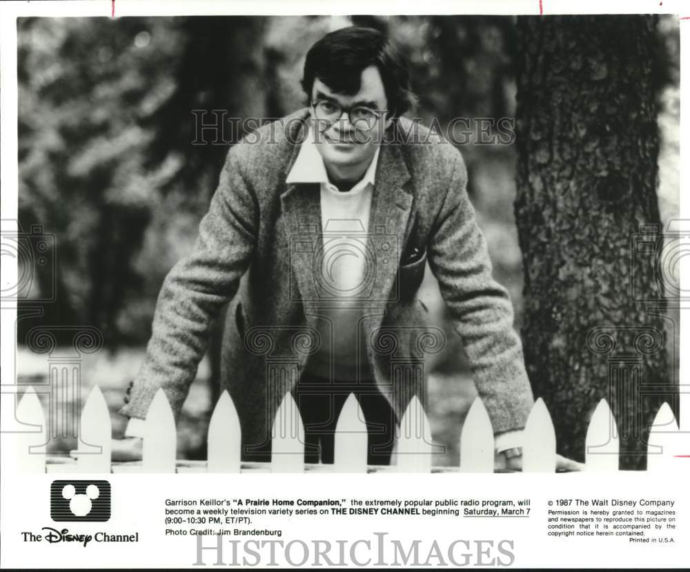 1987 Press Photo Garrison Keillor, Star of "A Prairie Home Companion" TV Series- Historic Images