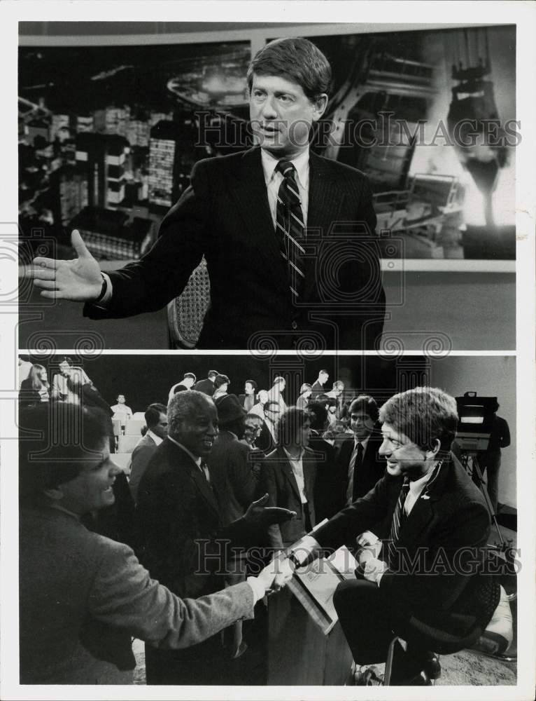 Press Photo News broadcaster Ted Koppel - sap77621- Historic Images