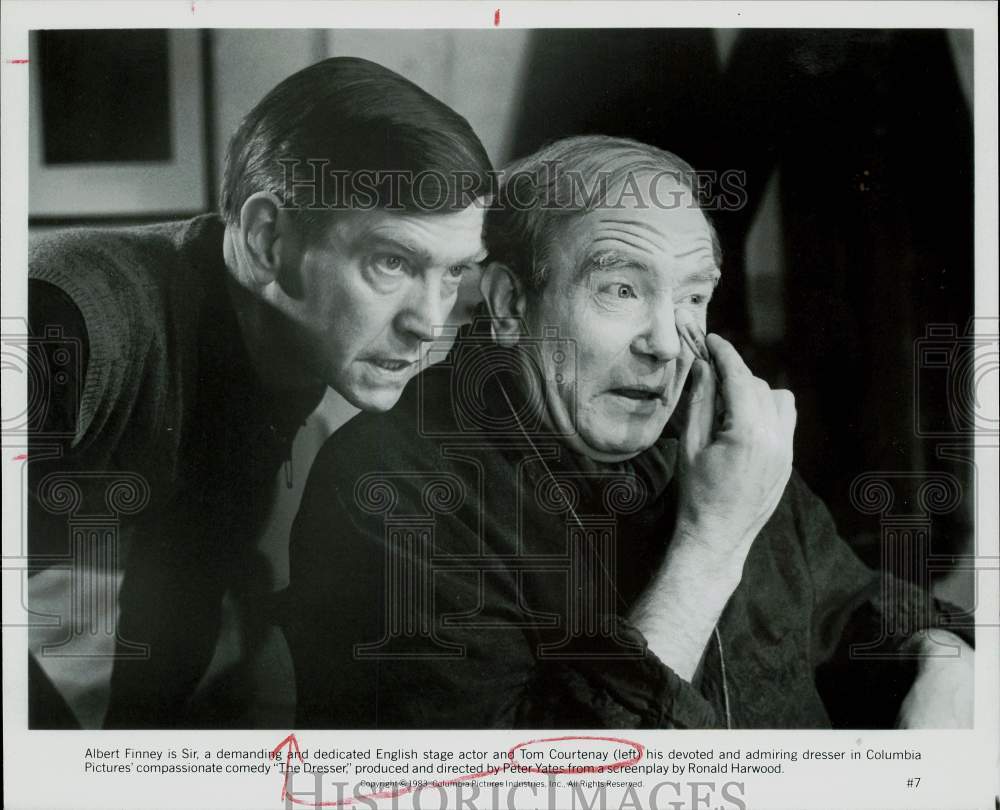 1983 Press Photo Albert Finney & Tom Courtenay in "The Dresser" Movie- Historic Images