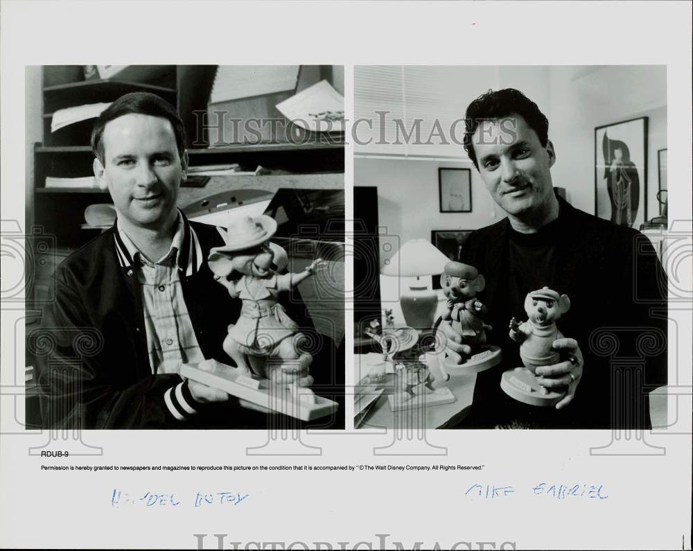 1990 Press Photo Hendel Butoy &amp; Mike Gabriel, Creators &quot;The Rescuers Down Under&quot;- Historic Images