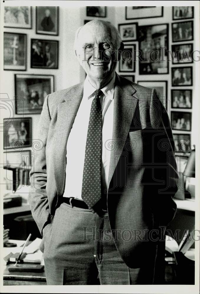 Press Photo Older Well-Dressed Man in Office - sap78397- Historic Images