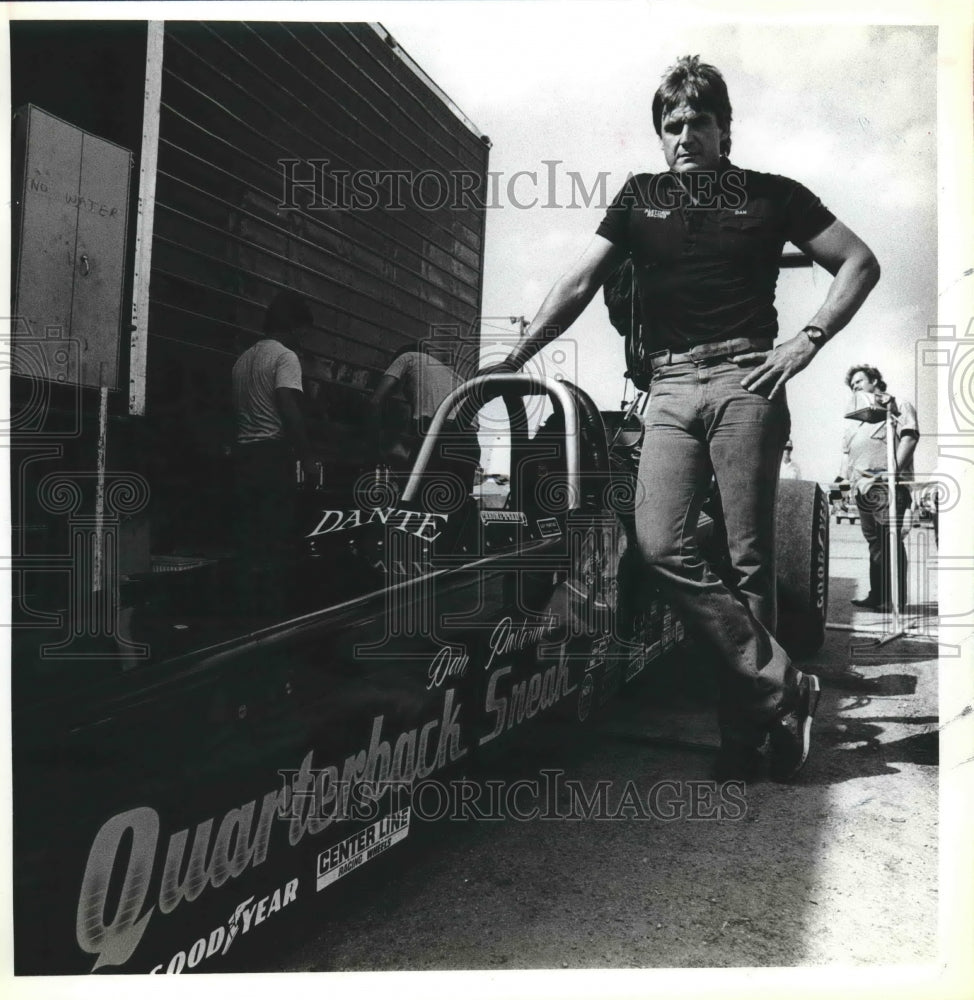 1985 Press Photo Dan Pastorini and his &quot;Quarterback Sneak&quot; dragster - sas00091- Historic Images