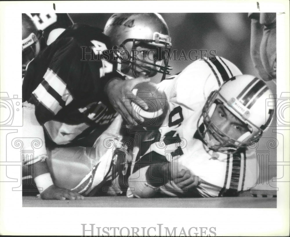 1989 Press Photo Highlands and Edison play a high school football game- Historic Images