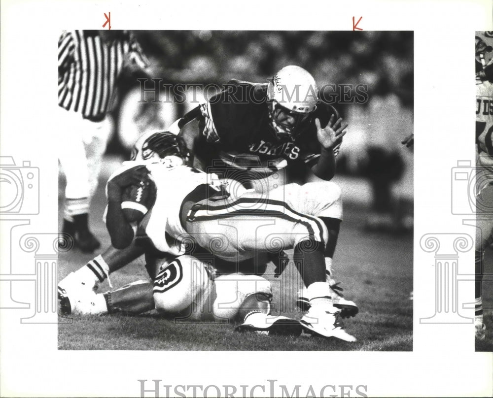 1990 Press Photo Holmes and Judson play a high school football game - sas00176- Historic Images