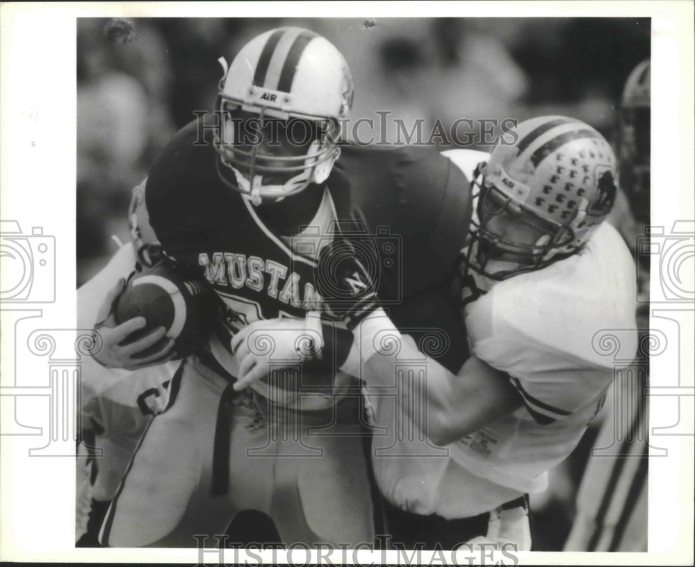 1991 Press Photo Clark and Jay play a high school football game - sas00297- Historic Images