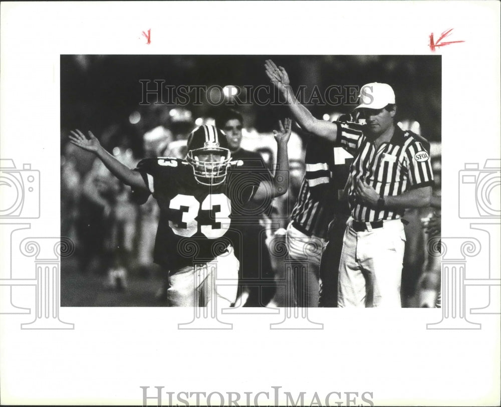 1991 Press Photo Harlandale and South San battle in a high school football game- Historic Images