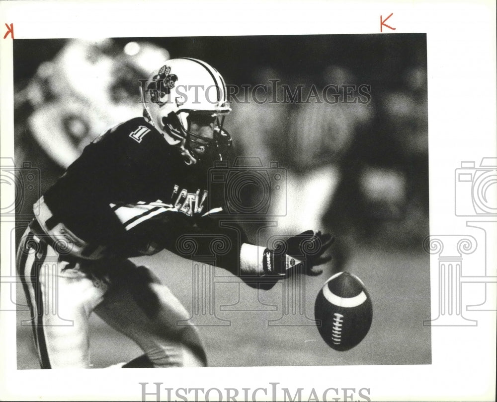 1991 Press Photo East Central tangles with Sam Houston in high school football- Historic Images