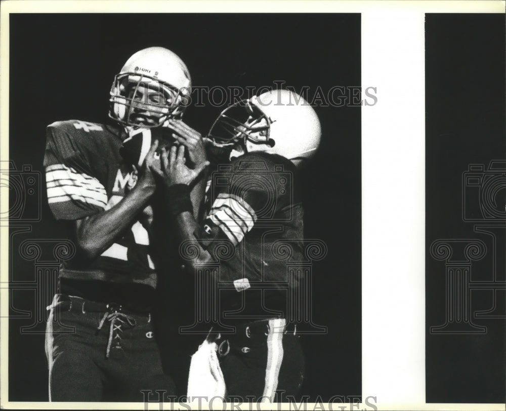 1985 Press Photo New Braunfels and Alamo Heights play a prep football game- Historic Images