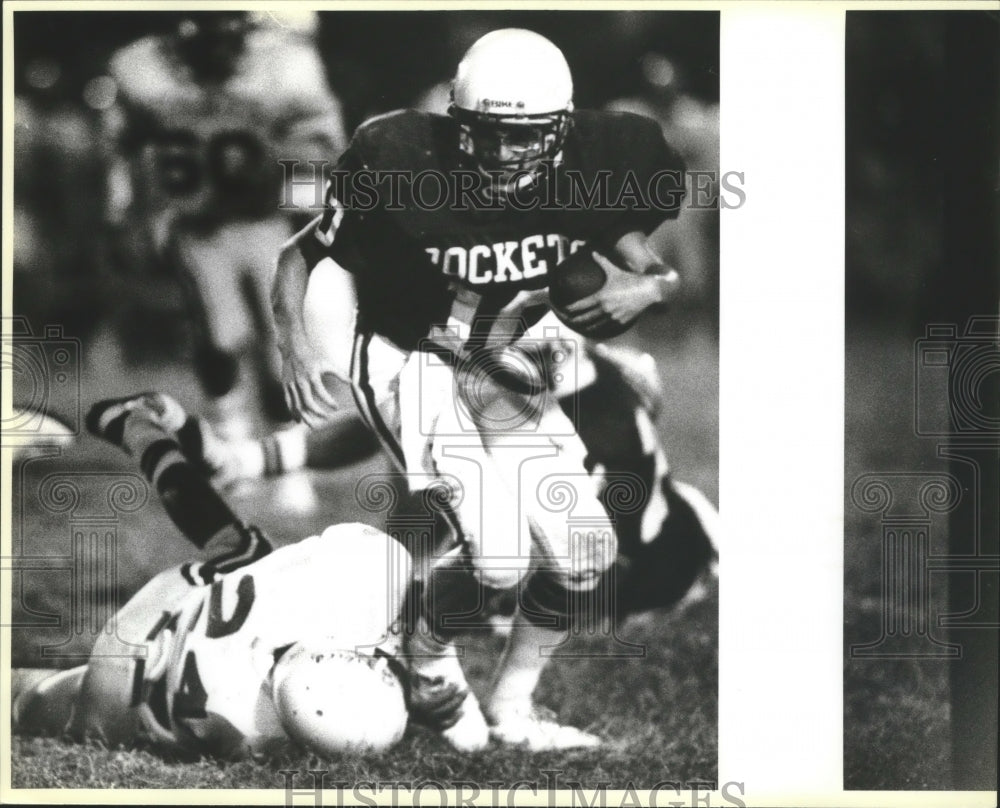 1985 Press Photo Holmes and Kennedy meet in a high school football game- Historic Images