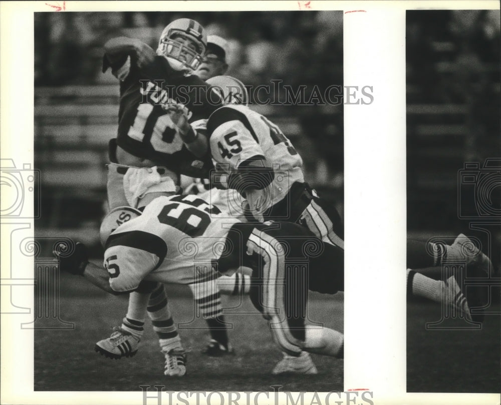 1985 Press Photo Judson and John Marshall play a high school football game- Historic Images