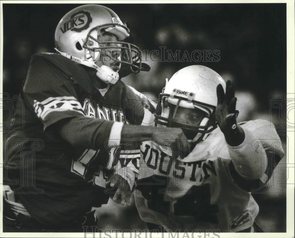 1989 Press Photo Lanier and Houston high schools clash in a prep football game- Historic Images