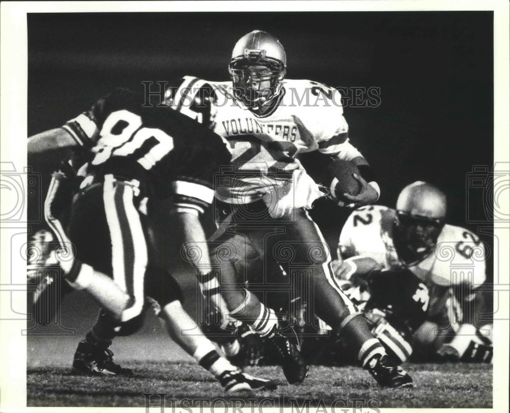 1992 Press Photo Lee and Churchill high schools play a prep football game- Historic Images