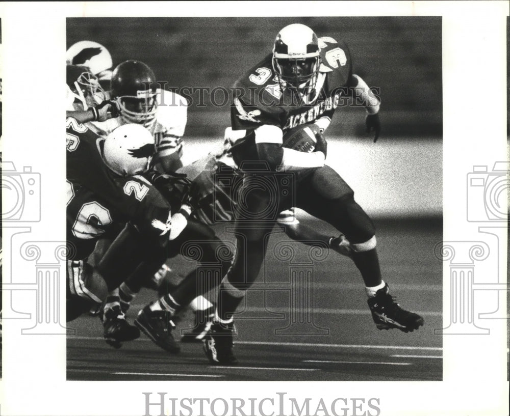 1992 Press Photo Brackenridge High School football player Michael Anderson- Historic Images