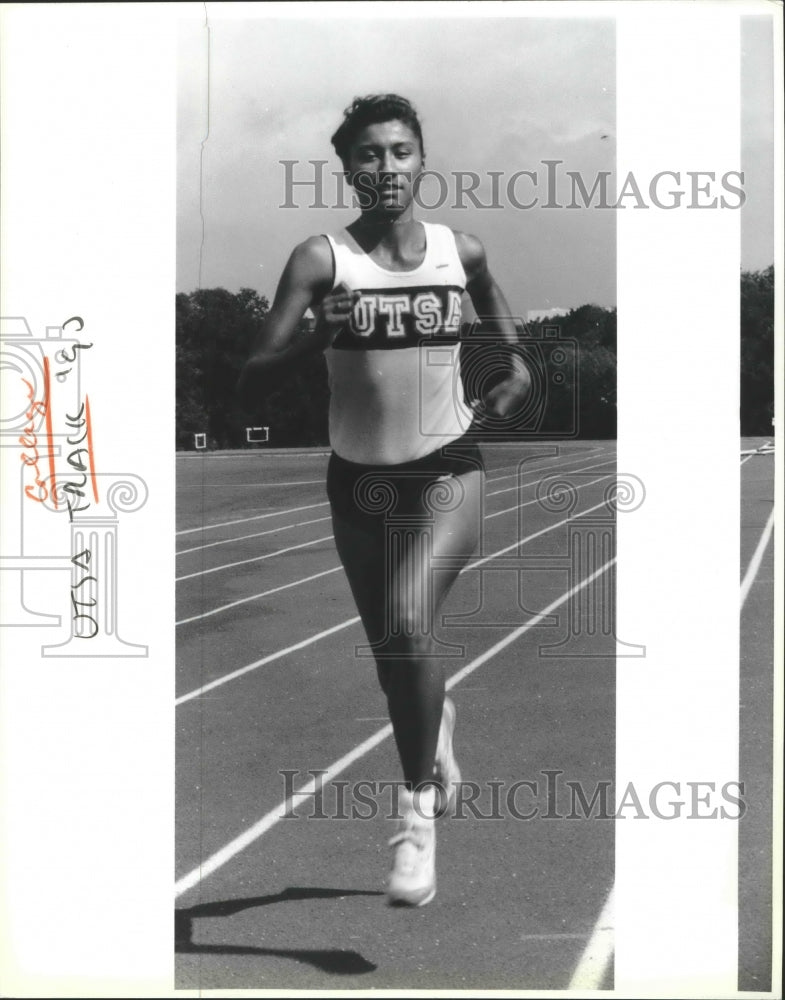 1990 Press Photo Texas-San Antonio track athlete Susana Ibarra - sas00835- Historic Images