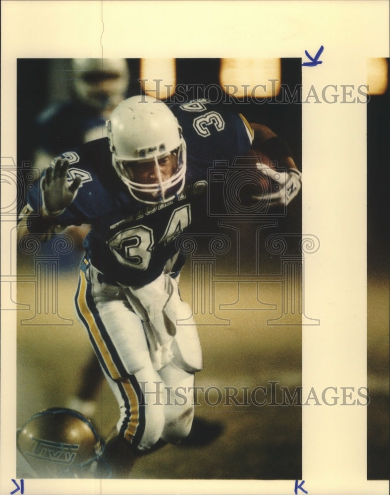 1991 Press Photo Alamo Heights High School football player Kenneth Maverick- Historic Images