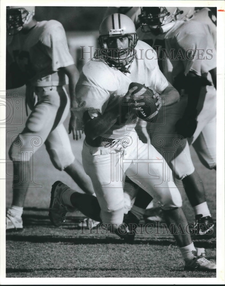 1990 Press Photo The Judson High School football team during practice- Historic Images