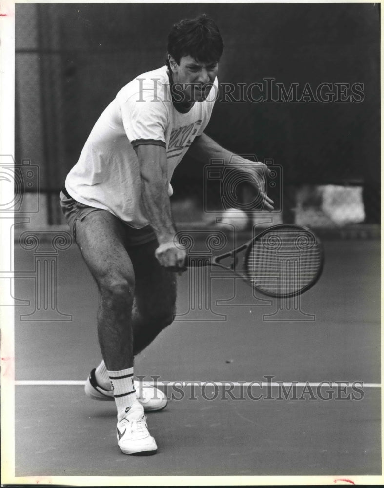1985 Press Photo Trinity tennis player Tony Giammalva - sas01095- Historic Images