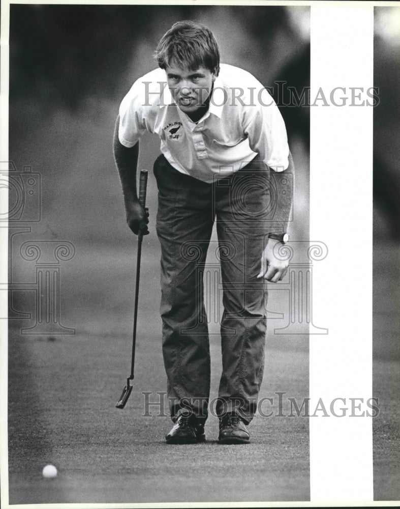 1989 Press Photo Harlingen High golfer David Wiley at a Willow Springs regional- Historic Images