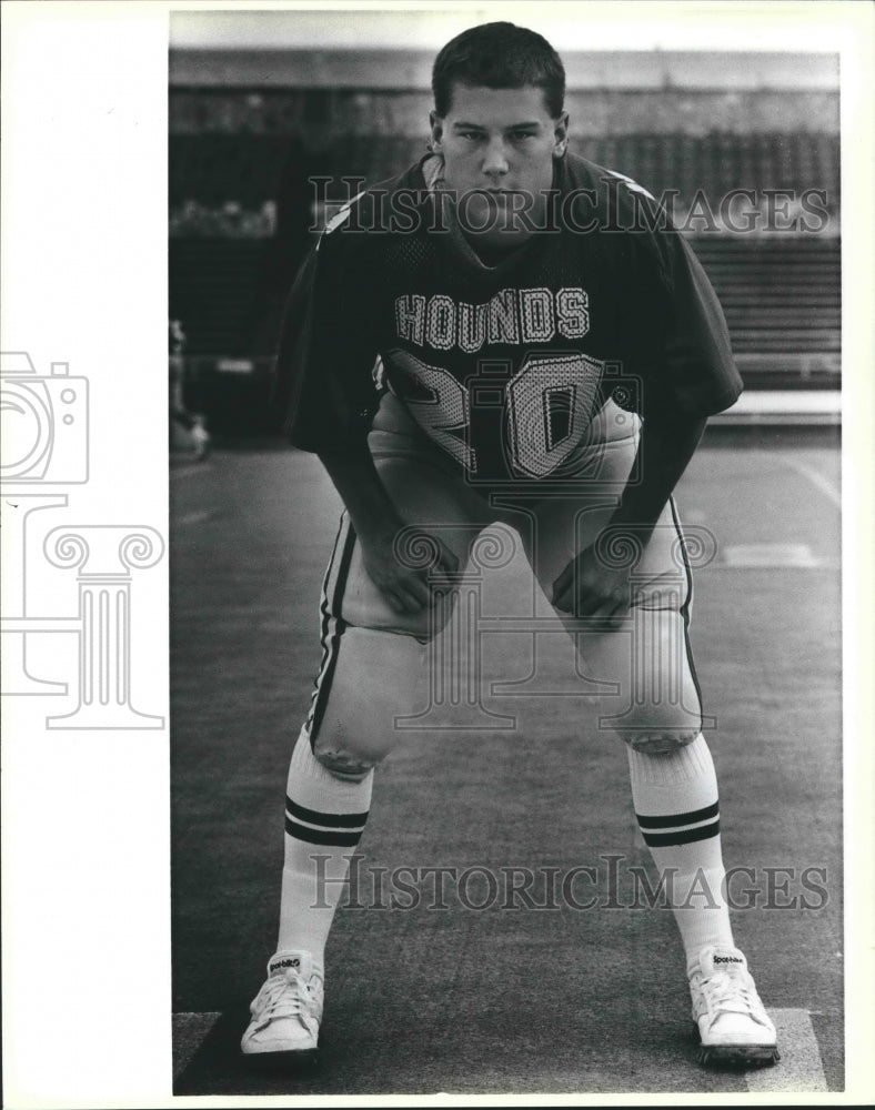 Press Photo Boerne High School football player Todd Taylor - sas01214- Historic Images