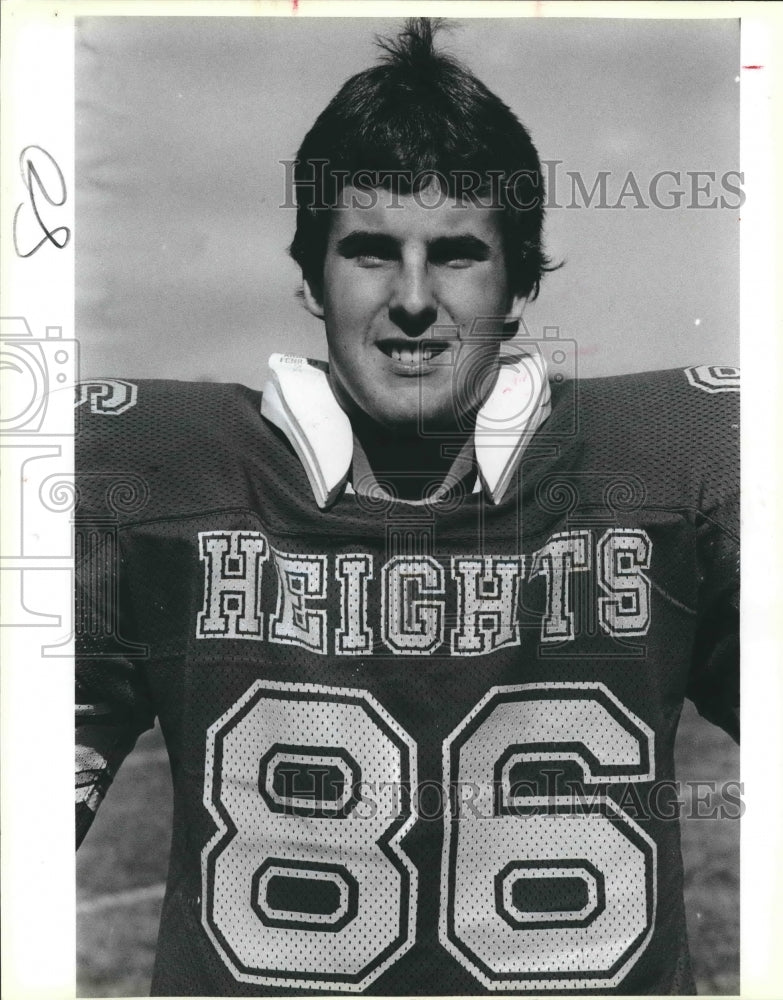 1986 Press Photo Alamo Heights High School football player John Canavan- Historic Images