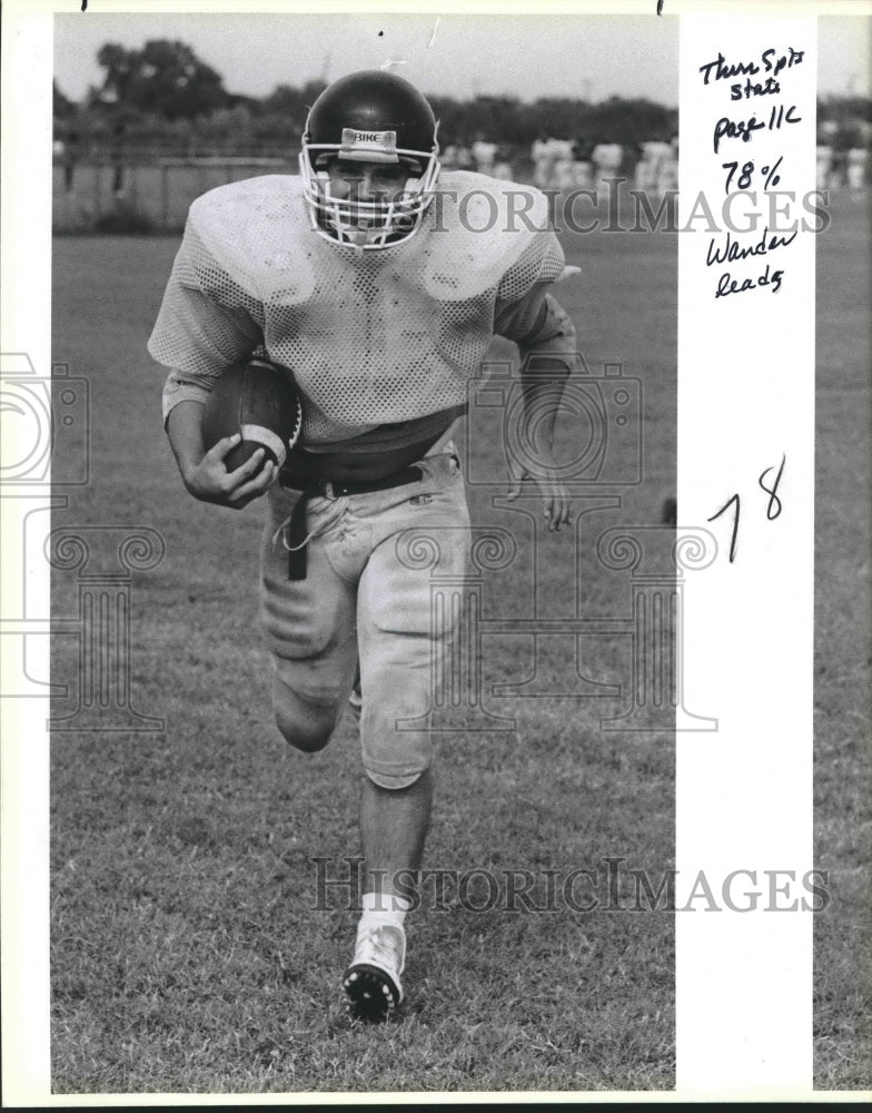 1986 Press Photo Southside High School football player Mark Warder - sas01233- Historic Images