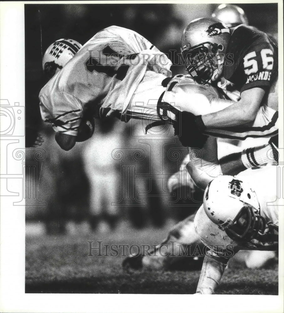 1991 Press Photo Boerne plays Clemens in a high school football game - sas01299- Historic Images