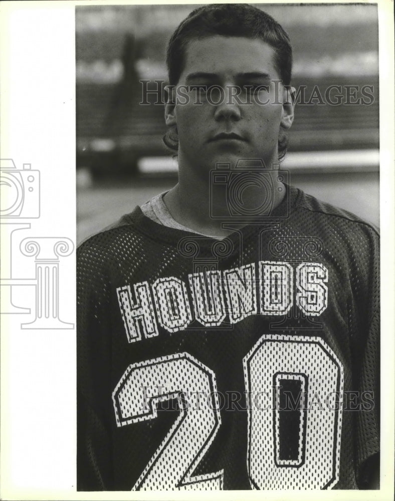 Press Photo High school football player Todd Taylor - sas01307- Historic Images