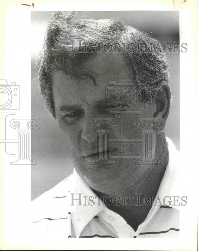 1987 Press Photo Southwest Texas football coach John O'Hara - sas01317