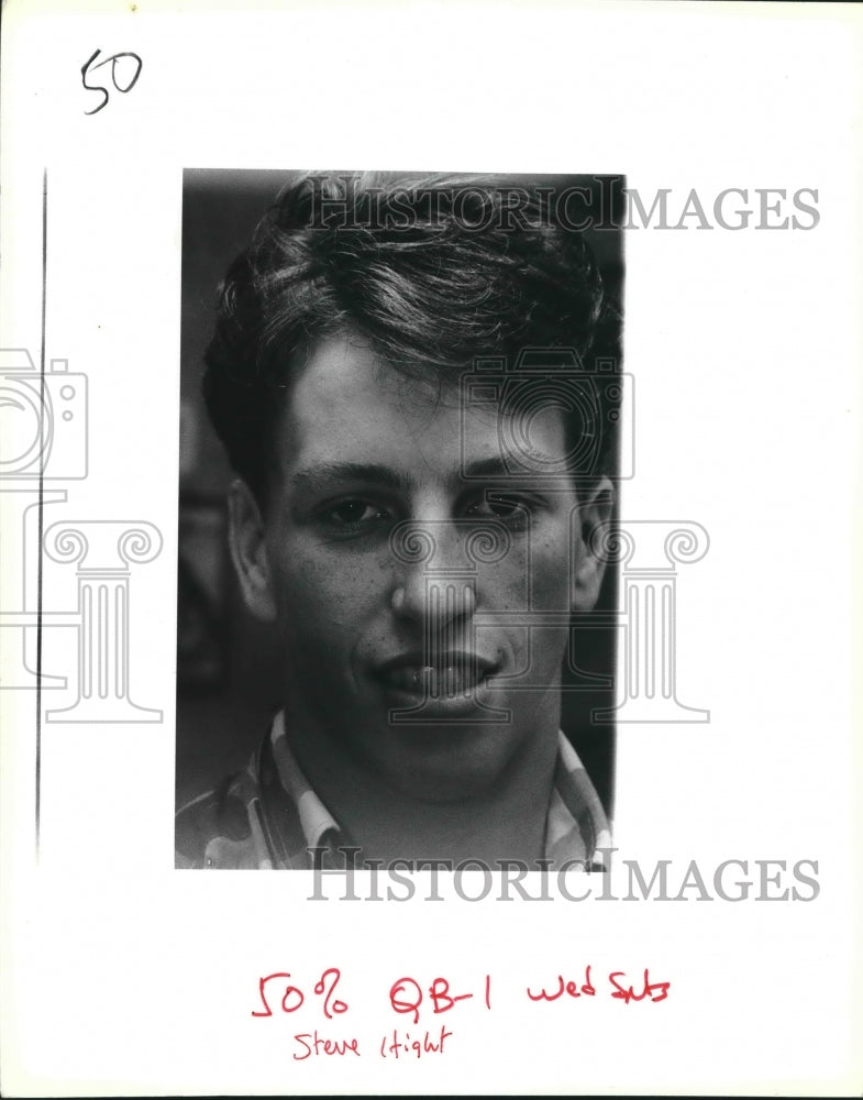 1987 Press Photo Clark High School football player Steve Hight - sas01465- Historic Images
