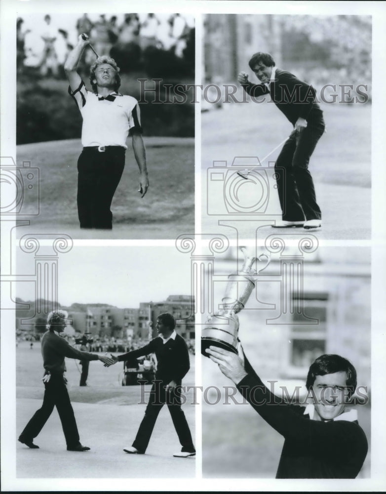 1984 Press Photo GolfersSeve Ballasteros, Bernhard Langer at the British Open- Historic Images