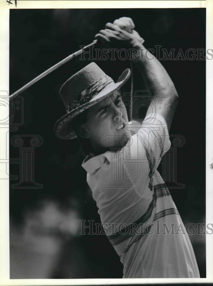 1988 Press Photo Golfer David Petry during a San Antonio city tournament- Historic Images