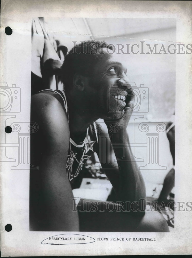 Press Photo "Clown Prince of Basketball" Meadowlark Lemon of the Globetrotters- Historic Images
