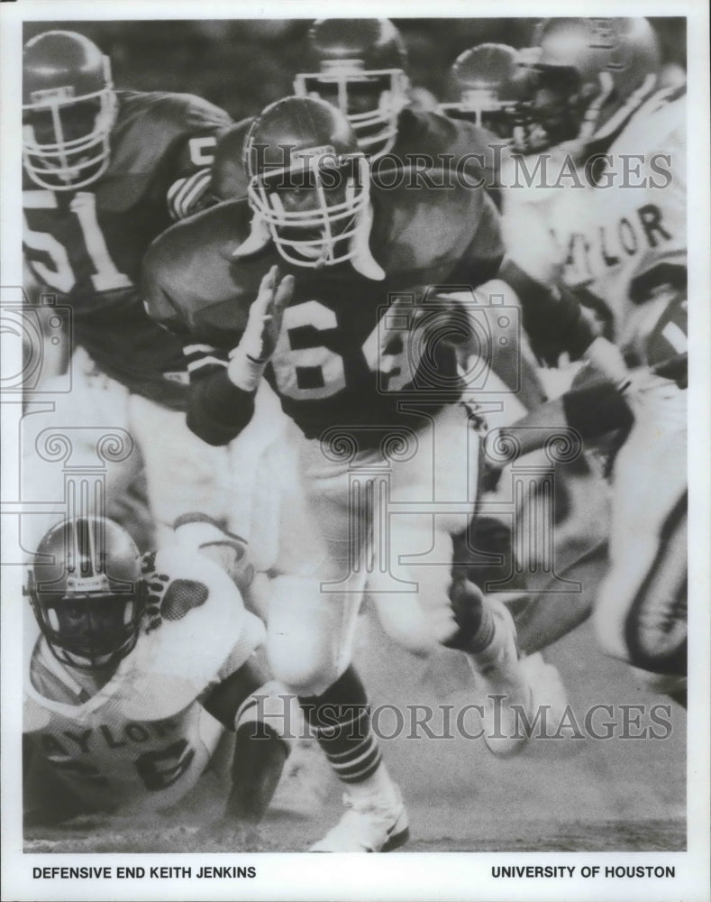 Press Photo University of Houston football player Keith Jenkins - sas01840- Historic Images