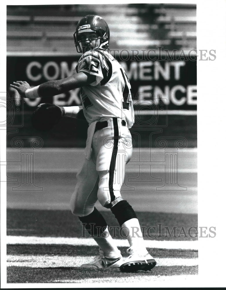 Press Photo San Diego Chargers football quarterback Babe Laufenberg - sas02012- Historic Images